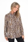 Блуза BL 23-3249 коричневый с полоской