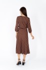 Платье DR 19-2082/2 коричневый горох