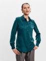 Блуза BL 19-3056 изумруд шелк