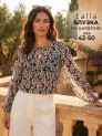 Блуза BL 20-3094 черный листья